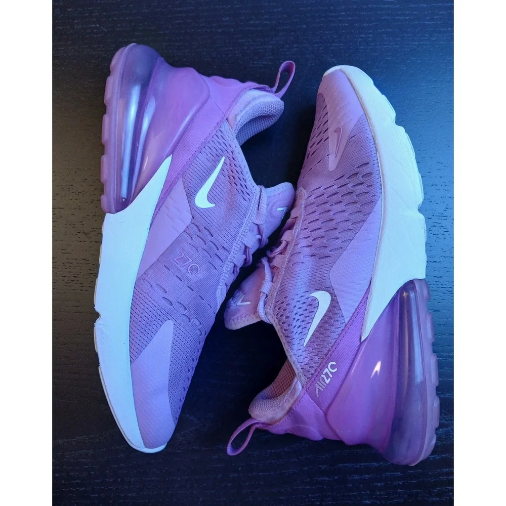 Nike Air Max 270 GS Beyond Pink White Dutch Blue Sneaker 943345-501 Size 6Y